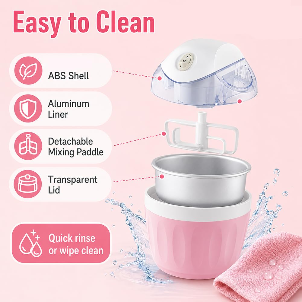 Mini Eismaschine, Fruit Ice Cream Maker, Eismaschine klein für Gelato，D