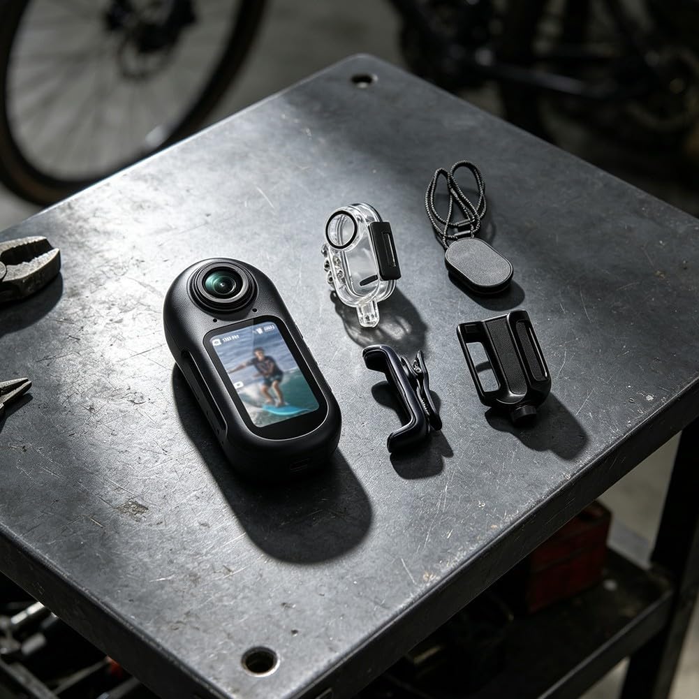4K Action Camera, Anti-Shake Impermeabile Vlog Recorder Portatile
