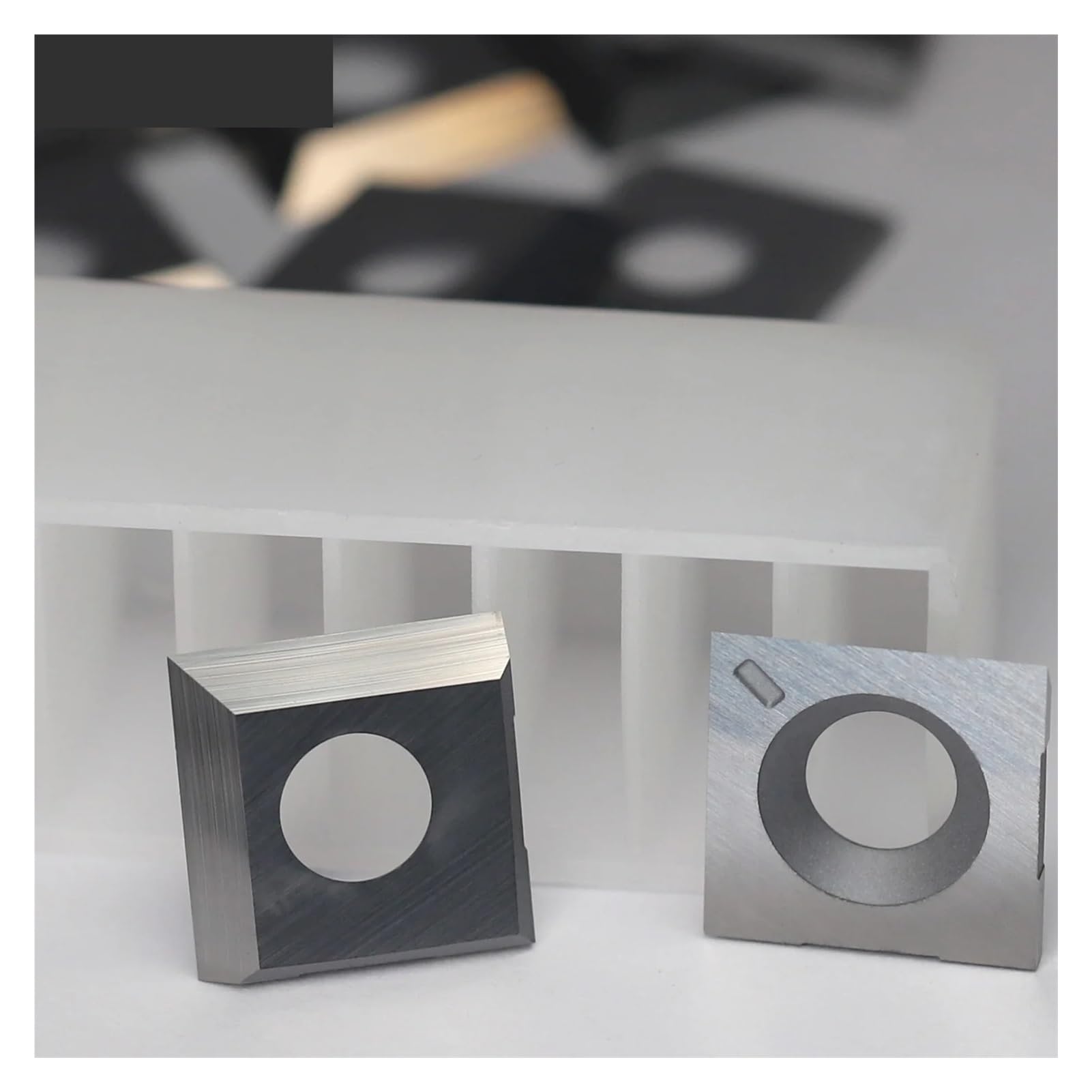 Inserti di Ricambio in Metallo Duro 10 Pezzi 14,33 mm Inserti Quadrati in Metallo Duro frese a 2 Bordi for Testa pialla elicoidale a Spirale Fresa Utensili for tornio