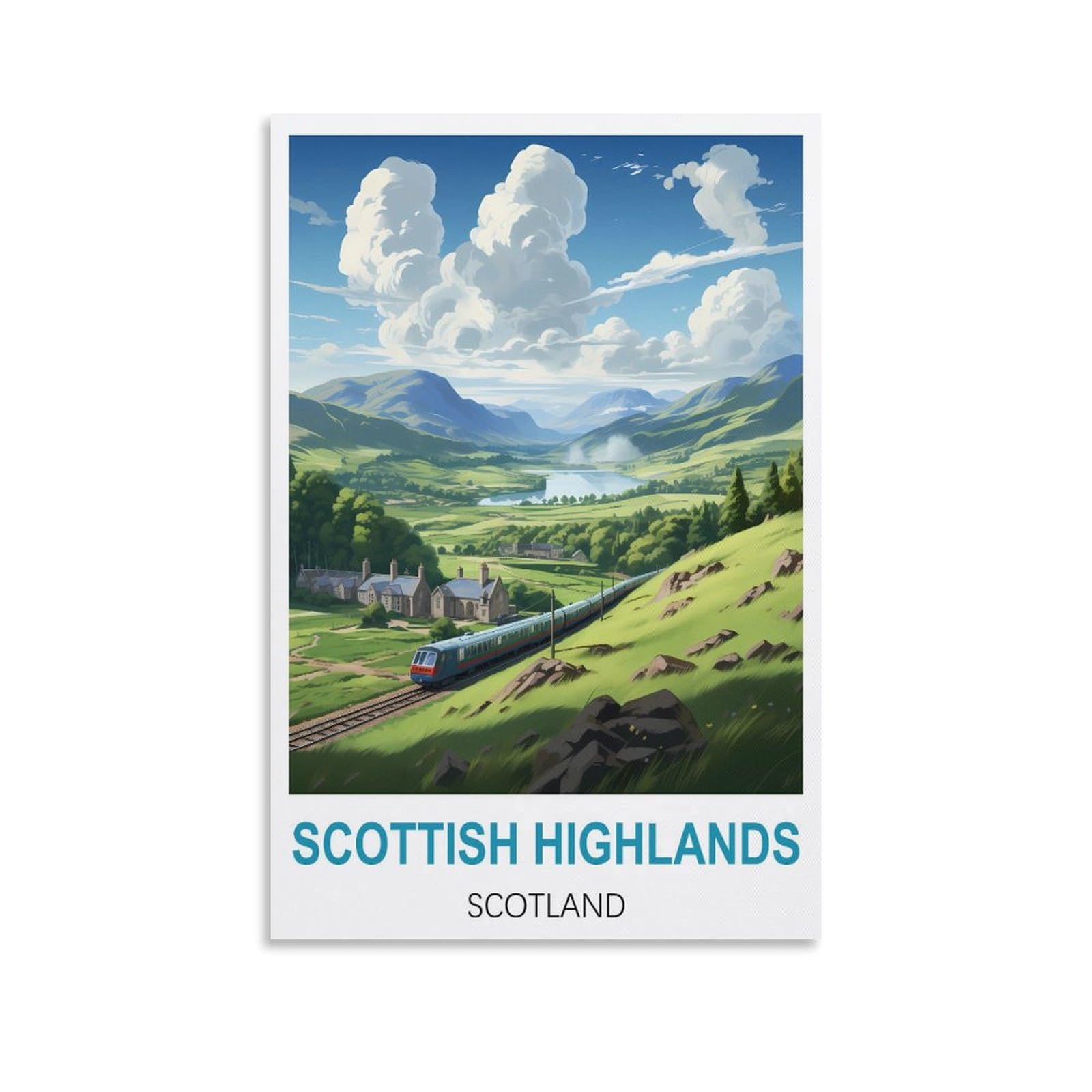 Vintage Metal Tin Sign Scottish Highlands Scotland Kitchen Bar Novelty Gift Metal Tin Wall Décor Sign 15x30cm