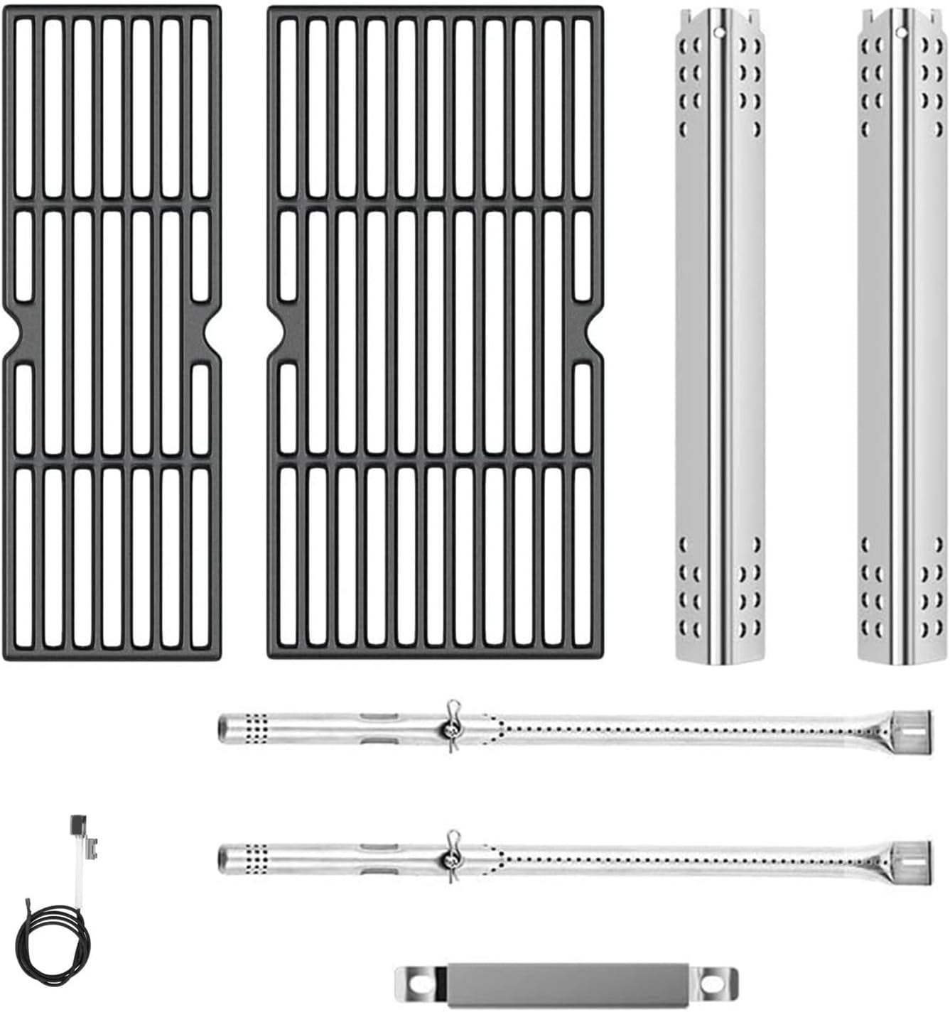 SafBbcue 463625217 Parts Kit Replacement for Charbroil 463673519 463625219 463673517 463673017 463376017P1 Heat Plates G470-0004-W1 Cooking Grates G470-0003-W1