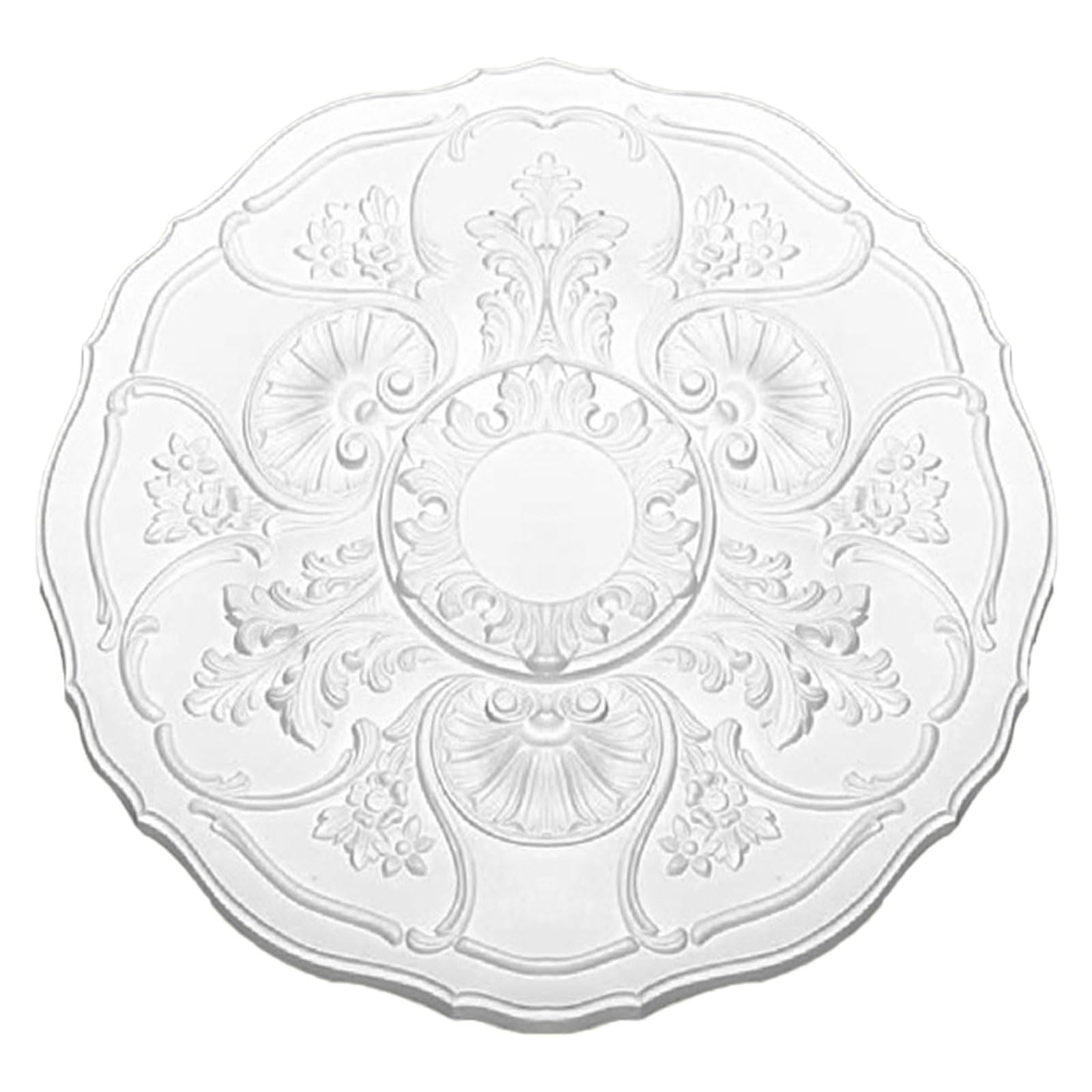Foelanne White H White Round Pu Ceiling Medallion Multiple Sizes(,57.3Cm)
