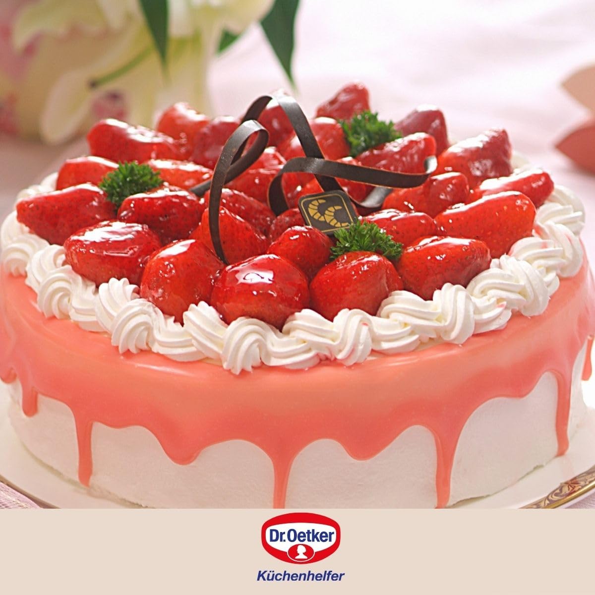 Dr. Oetker Backform Ø 28 cm Back-Liebe Emaille mit Hebeboden – Runde Kuchenform mit schnitt- & kratzfestem Emaille-Boden – 28er Kuchenbackform mit hohem Rand für Kuchen und Torten