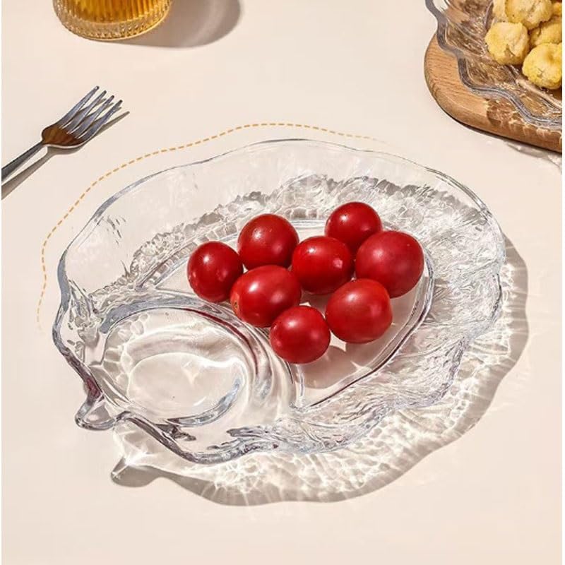 Translucent Crystal Plate Dumpling Restaurant Snack Fruit Platter