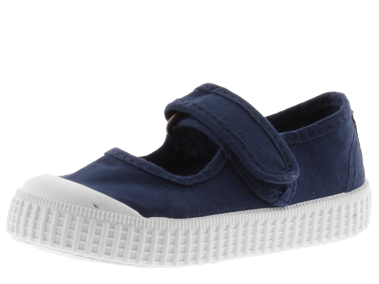 victoria 1915 Unisex Canvas Mary Janes DREC & Strap & Reinforced Toe 136605 for Kids Marino 32