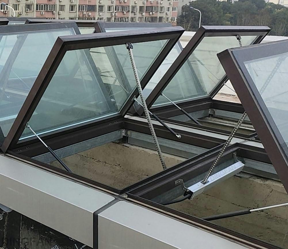 Abridor eléctrico de ventana de cadena (carrera: 300 mm a 800 mm), abridor automático de ventanas de 24 V CC, para tragaluz, invernadero y ventilación de techo, solo motor de 300 mm-24 V