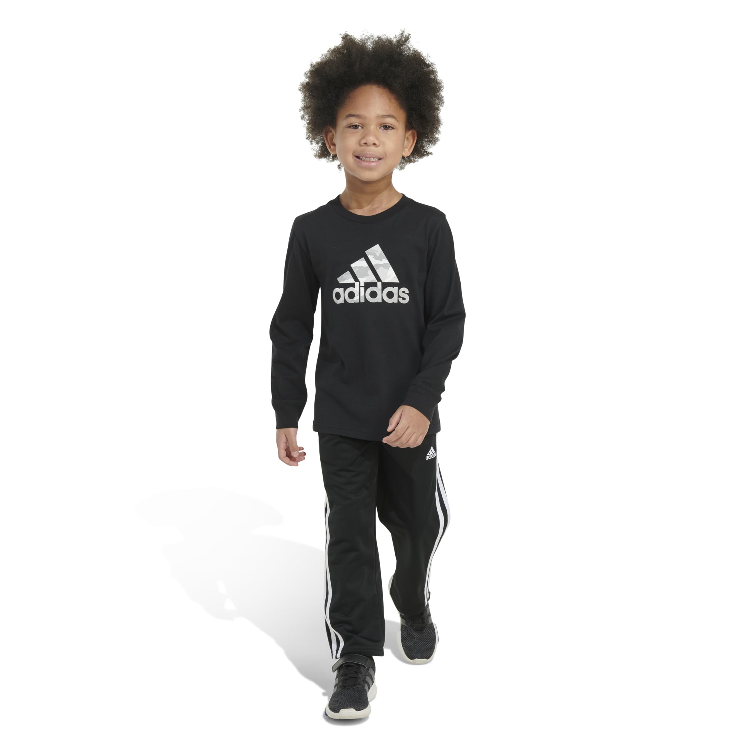 adidas Chłopięca koszulka z długim rękawem z logo moro