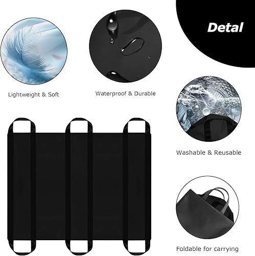 Miniatura 6 de LOSCHEN Almohadilla de cama de posicionamiento con 6 asas reforzadas para levantar, girar, mover y posicionar, hoja de transferencia reutilizable