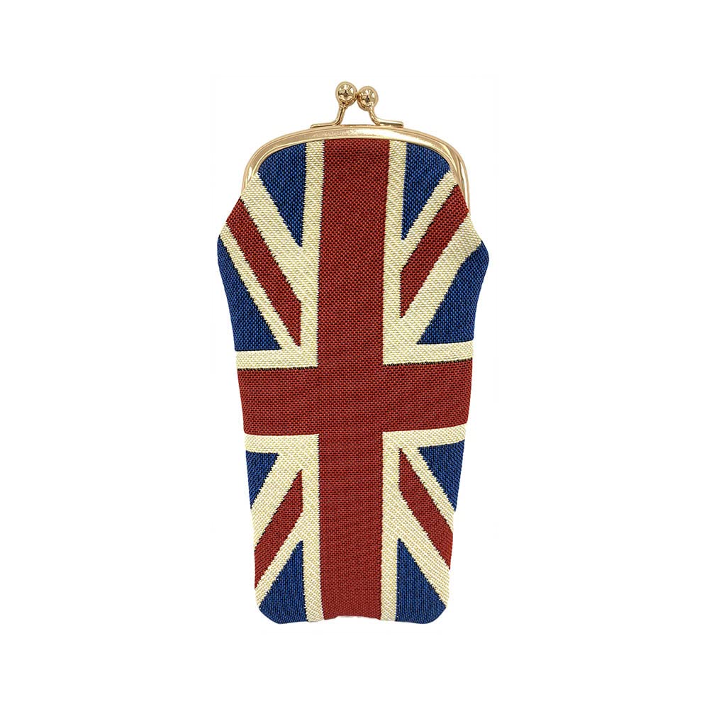 Signare Tapestry Glasses Case for Women Eyeglass Case with Union Jack British Design (Union Jack, GPCH-UJ)