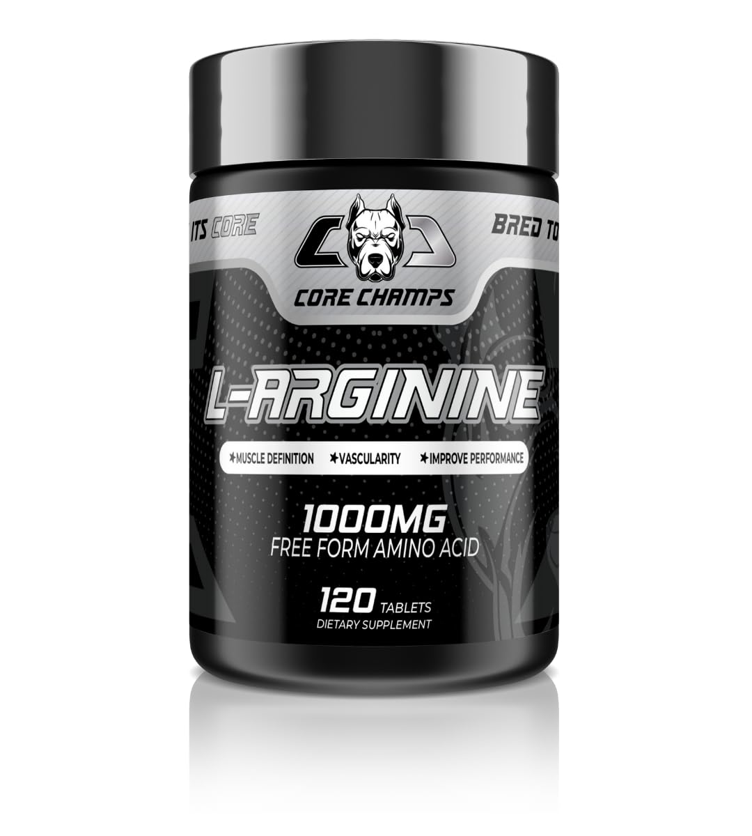 CORE CHAMPS L-ARGININE: Unlock the Potency of Nitric Oxide| 1000mg Free from Amino Acid| Cardiovascular&Immune Support| Muscle definition| Vascularity| improve Performance| 120 Capsules