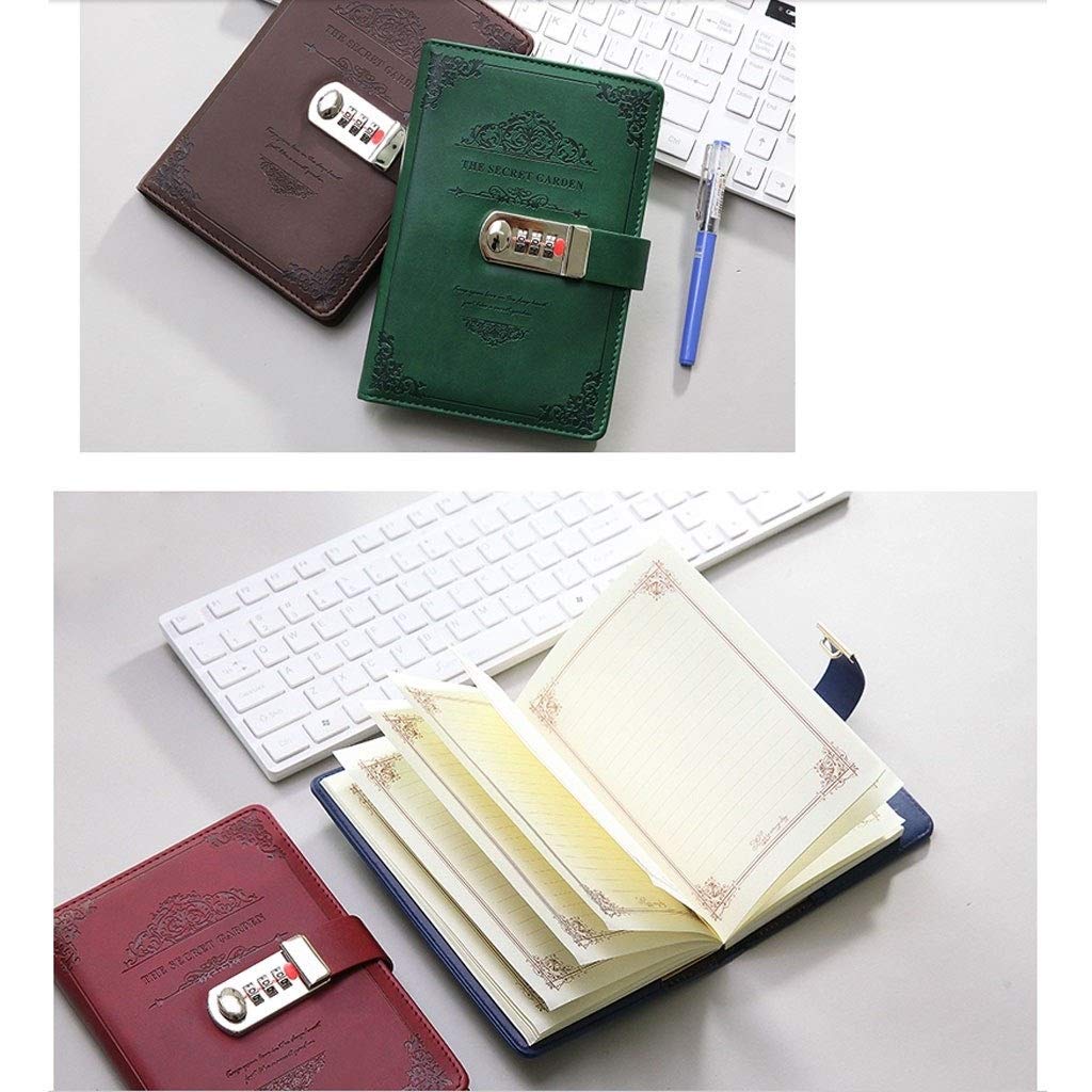 Journal taccuino rivista PU. Notebook in Pelle Retro Portable Password Blocco Note Blocco Note Multifunzione Diario di Blocco Multifunzione Diario Creativo Spessa Affari dell'ufficio Scolastico
