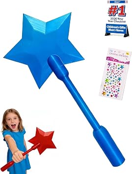 Eiusrr Fairy Pay Wand, 3D Printed Tap to Pay, Contactless Payment Wands, Parties, Pranks & Everyday Use Magic Star Credit Card Holder, A Simple and Fun Contactless Payment Method, Novelty GiftBlue