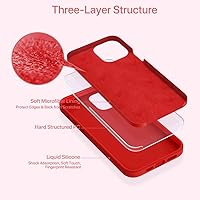 Vista 1122 de Miracase Funda diseñada para iPhone 13 Pro Max con protector de pantalla, [forro de microfibra suave antiarañazos], funda protectora de silicona