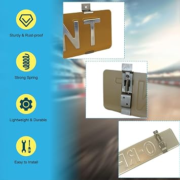 8Pcs Number Plate Clips, Eleechen Trailer Number Plate Holder