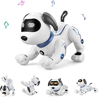 Goolsky LE Neng K16A Electronic Pet Robot Dog, Toy Stunt Dog, with Voice Command and Programmable Touch Sense, Music Song Toy for Children’s Birthday