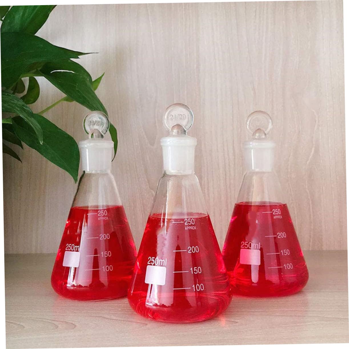 3 Uds Matraz Erlenmeyer Matraces Cónicos De Borosilicato Matraz De Laboratorio Matraz Cónico De Laboratorio Matraz Cónico Engrosado Laboratorio De Química Matraces De Ebullición