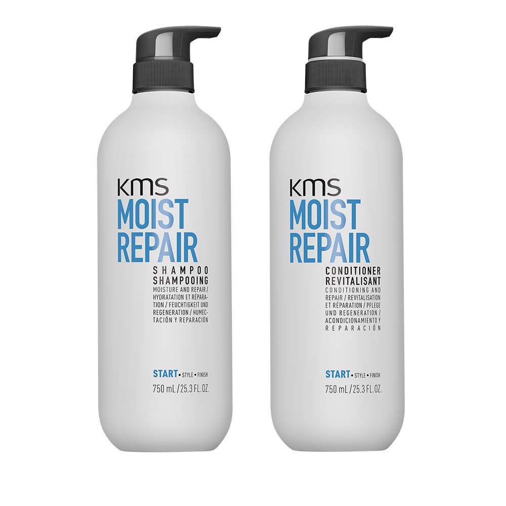 KMS Moist Repair Shampoo und Conditioner für trockenes Haar, 750 ml