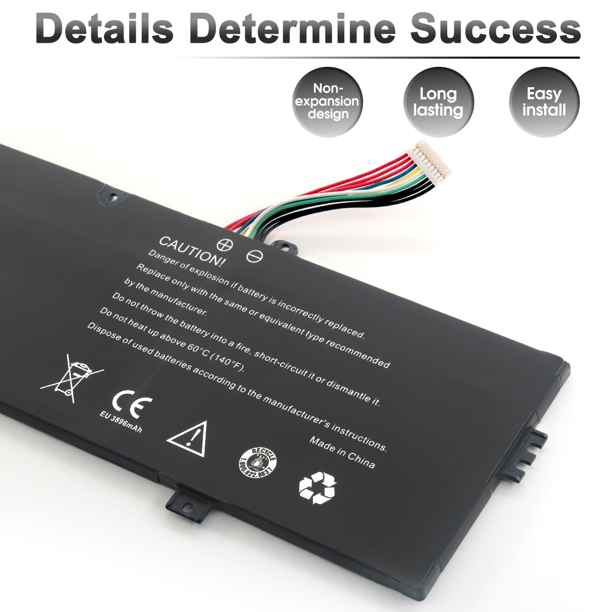 456484-3S 40075218 Laptop Akku für Medion Akoya E16402 E15407 E16401 E15303 E14304 E15309 E14303 E15408 11.55V 45Wh 3896mAh