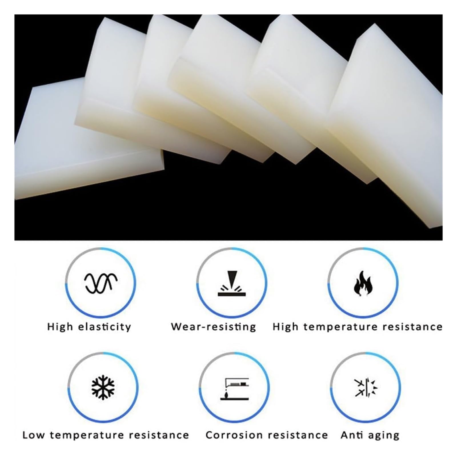 50 x 50 mm, 100 x 100 mm ，Gummiplatten(50 * 50 * 50mm)