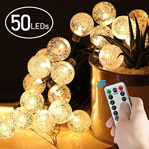 Preisvergleich Produktbild SunTop LED Lichterkette,5m Globe Lichterkette, 50 LEDs Lichterketten, Innen / Außenbeleuchtung, Deko Lichterkette Weihnachtsbeleuchtung für Weihnachten, Hochzeit,Party
