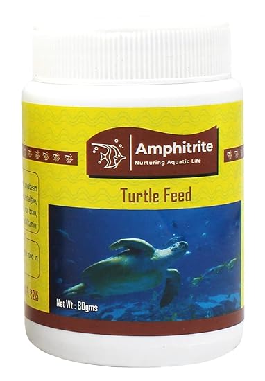 Amphitrite Dry Turtle Feed Fish Food, Complete Diet for Aquatic Turtles, Ornamental Fishes and Aquatic Species - 80g