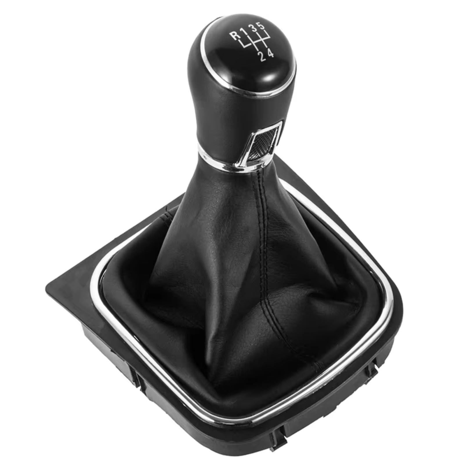 FRYUIQX Gear Lever Replacement Compatible with VW for Rabbit for Golf 5 for Jetta MK5 2004-2010 Lever Shifter Gaiter Boot 56 Speed Gear Shift Knob