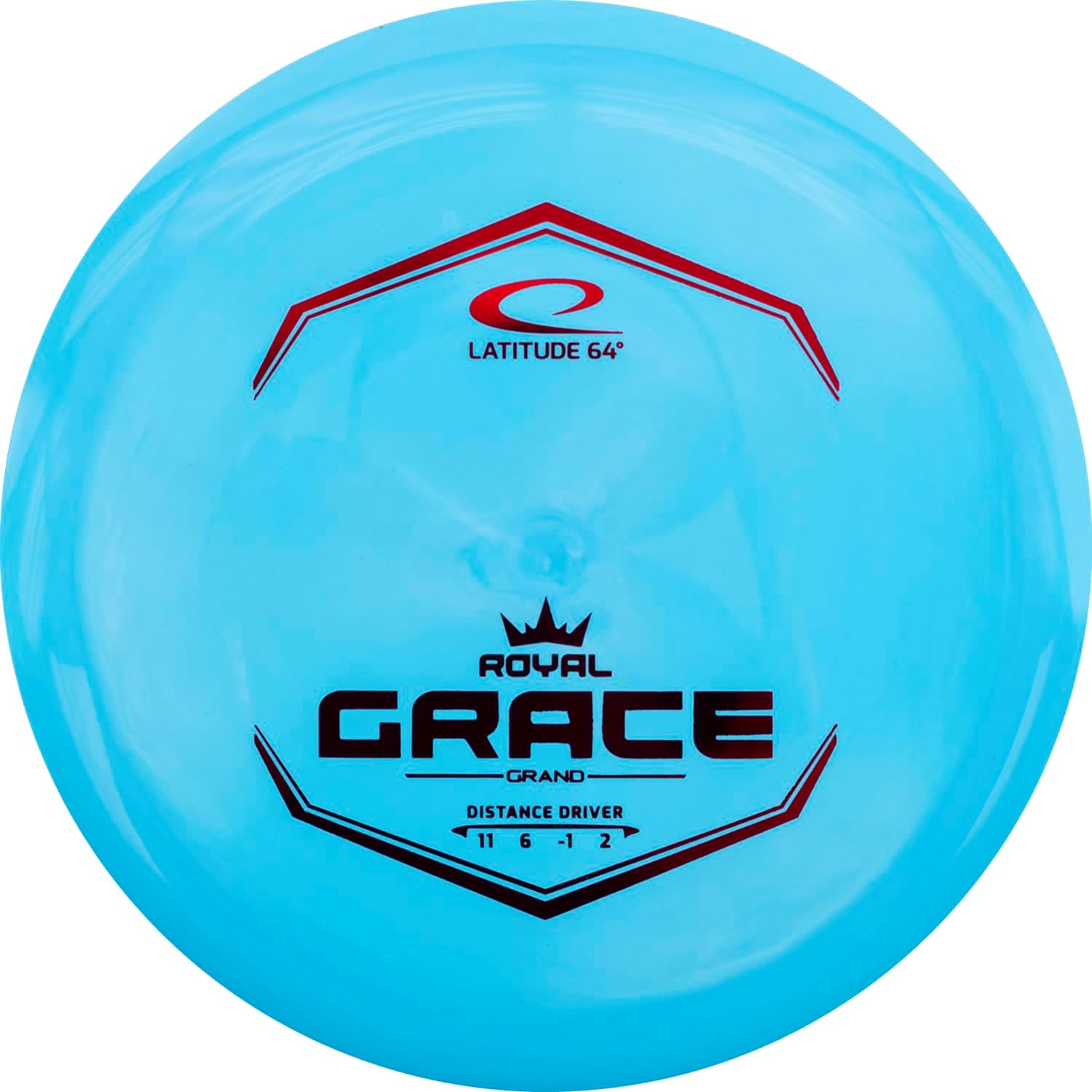 Latitude 64 Royal Grand Grace Disc Golf Distance Driver | Stable Disc Golf Driver w/Glide | Durable, Premium Royal Grand Plastic | Smooth Control for Longe Range Drives | 170-175g (Colors May Vary)
