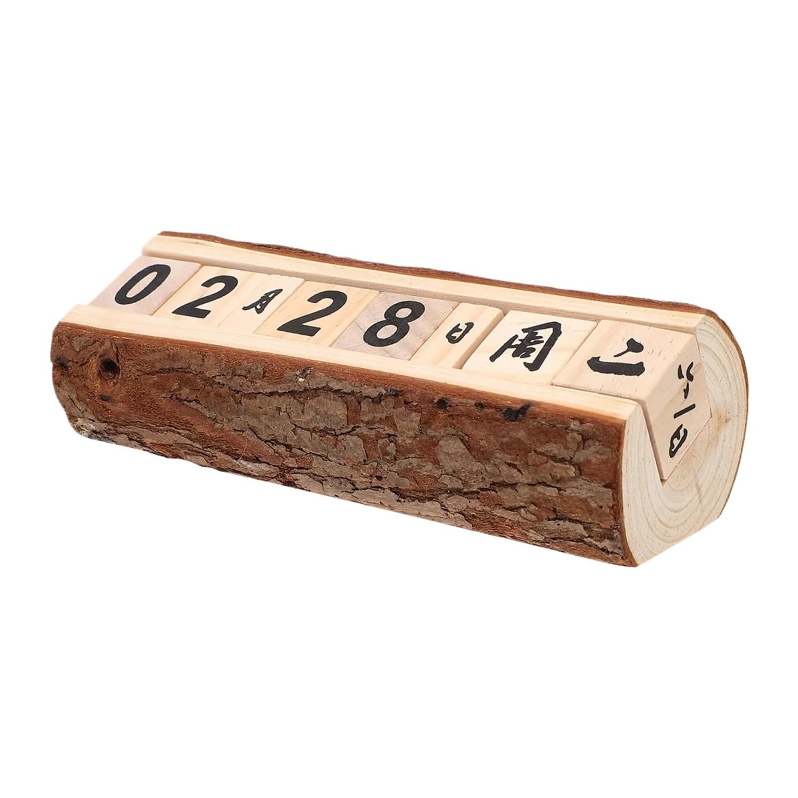 Tisch Dauerkalender aus Holz Holz-Desktop-Kalender, rustikales Design, täglicher Blockkalender, Tischdekoration, Büro-Schreibtisch-Dekoration, Desktop-Dekoration für Home Büro Dekoration