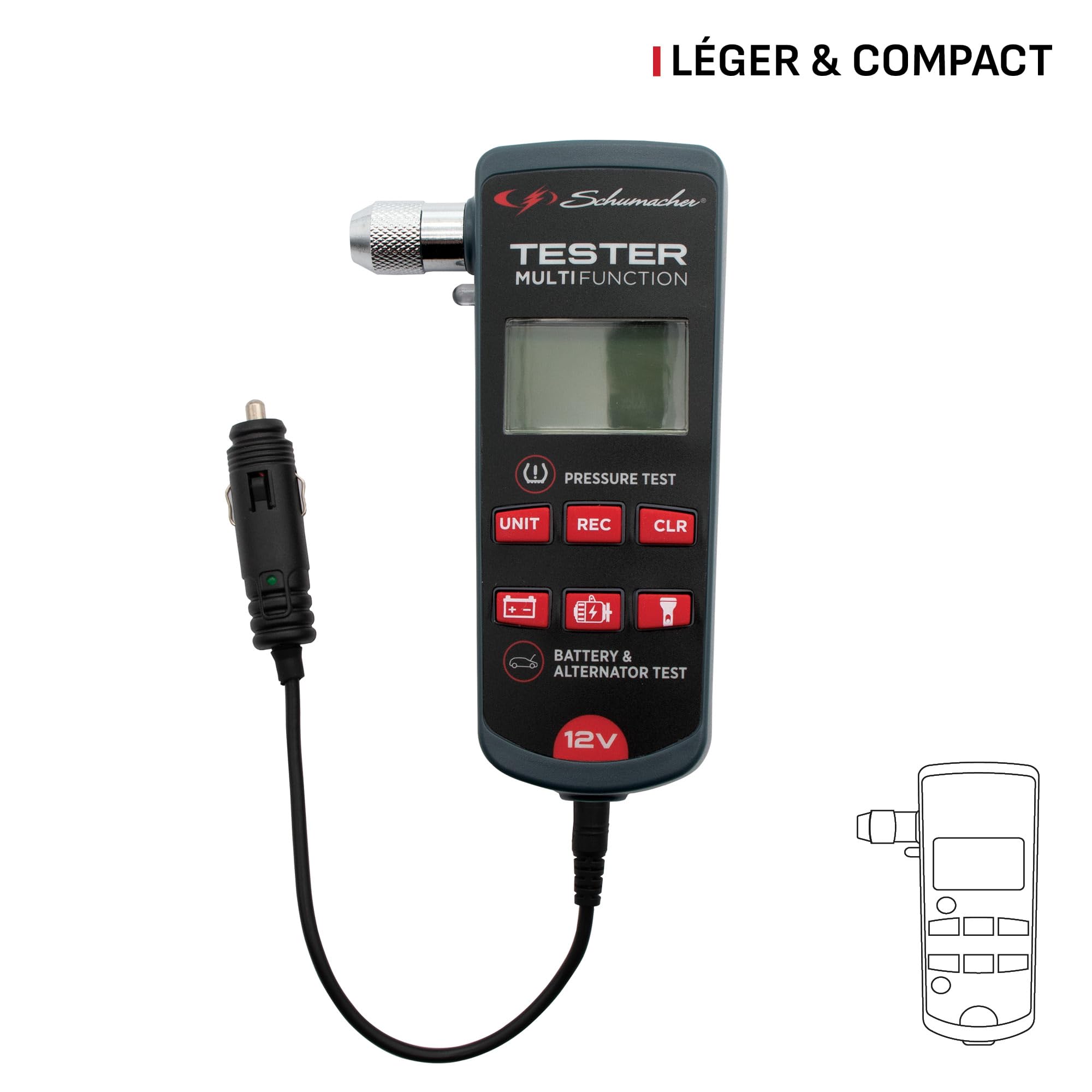 Schumacher Electric XP200 Testeur 3 en 1 Batterie 12V