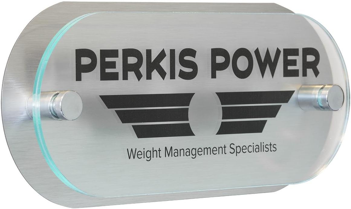 Displays2go 10 x 4 Oval Door Sign, Acrylic Plates, Standoffs, Printable Film Sheets (RSIGN104OMD)