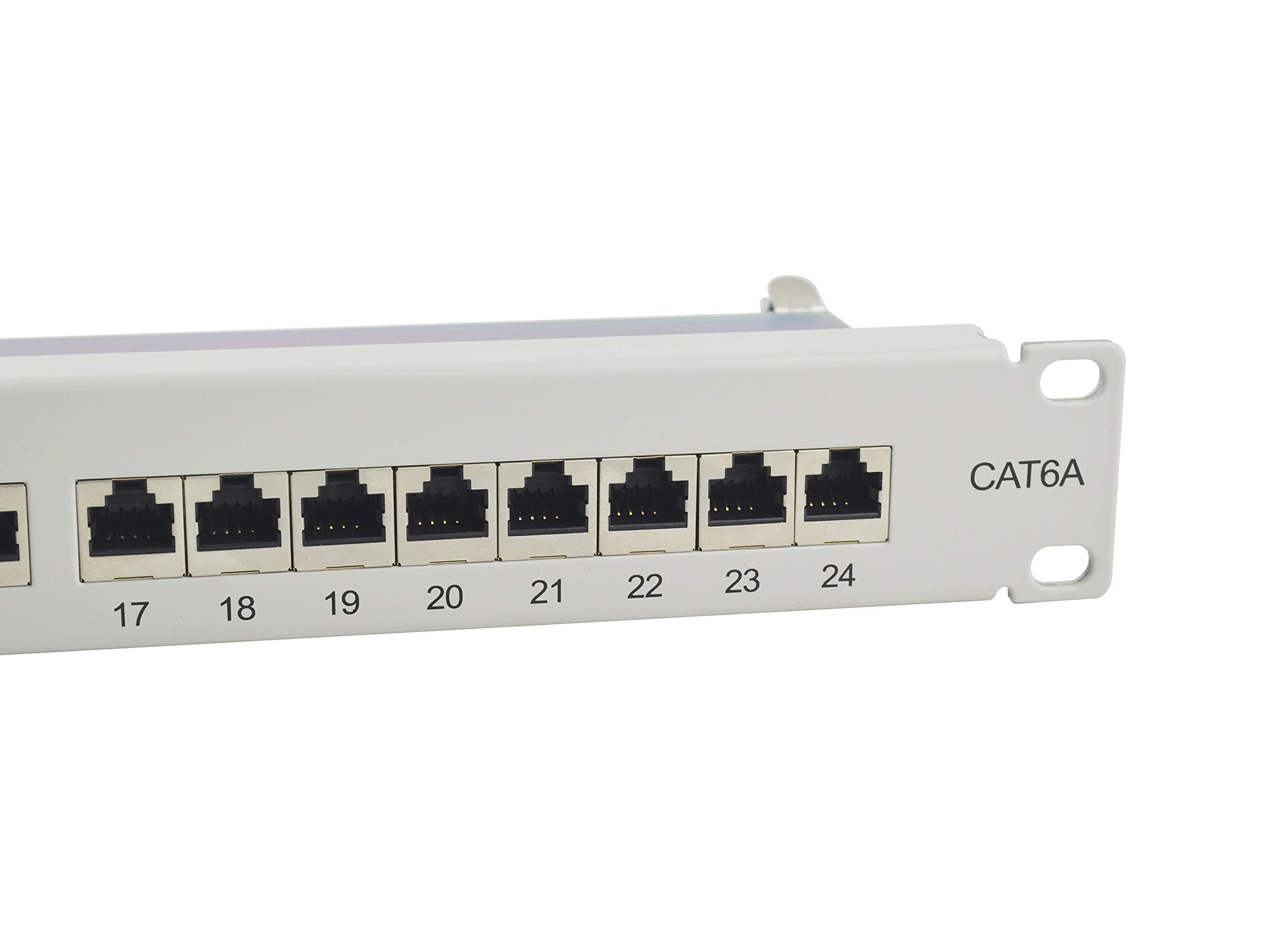 EQUIP 326525 24-Port Cat.6A Shielded Patch Panel Light Grey