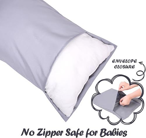 Miniatura 28 de Fundas de almohada para niños pequeños, paquete de 2 fundas de almohada que se adaptan a almohadas de 13 x 18 o 12 x 16 pulgadas, funda de almohada