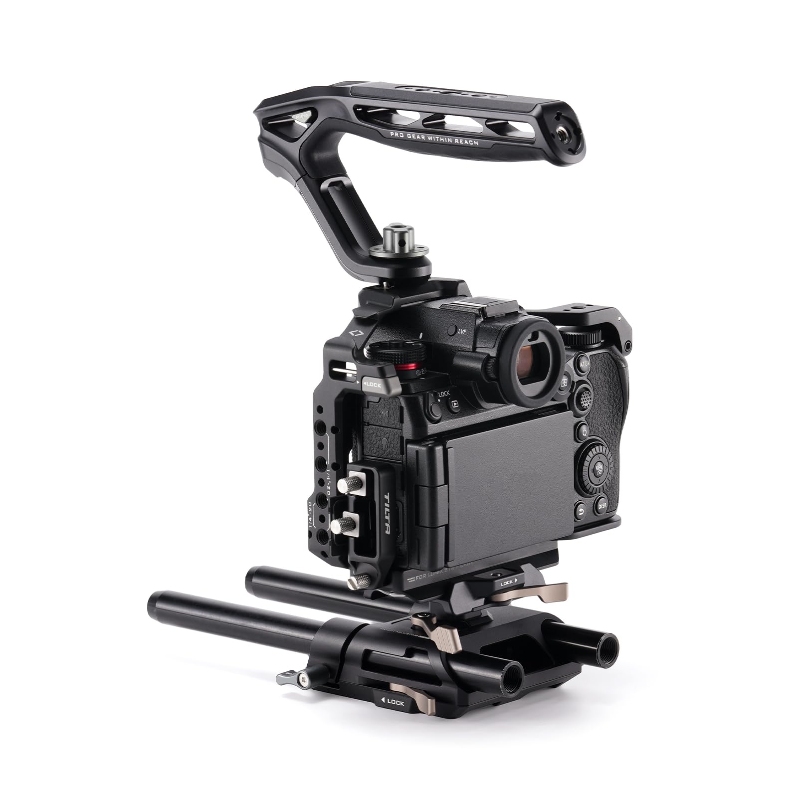 Tilta S1R II Gabbia, Kit di Base per Gabbia Fotografica Compatibile con S1R II/S5 II/S5 IIX/G9 II con Impugnatura Superiore, Piastra di Base LWS da 15 mm, Set di Aste - Nero TA-T80-A-B