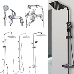Round Hand Held Shower Set With Rail Chrome - View #8