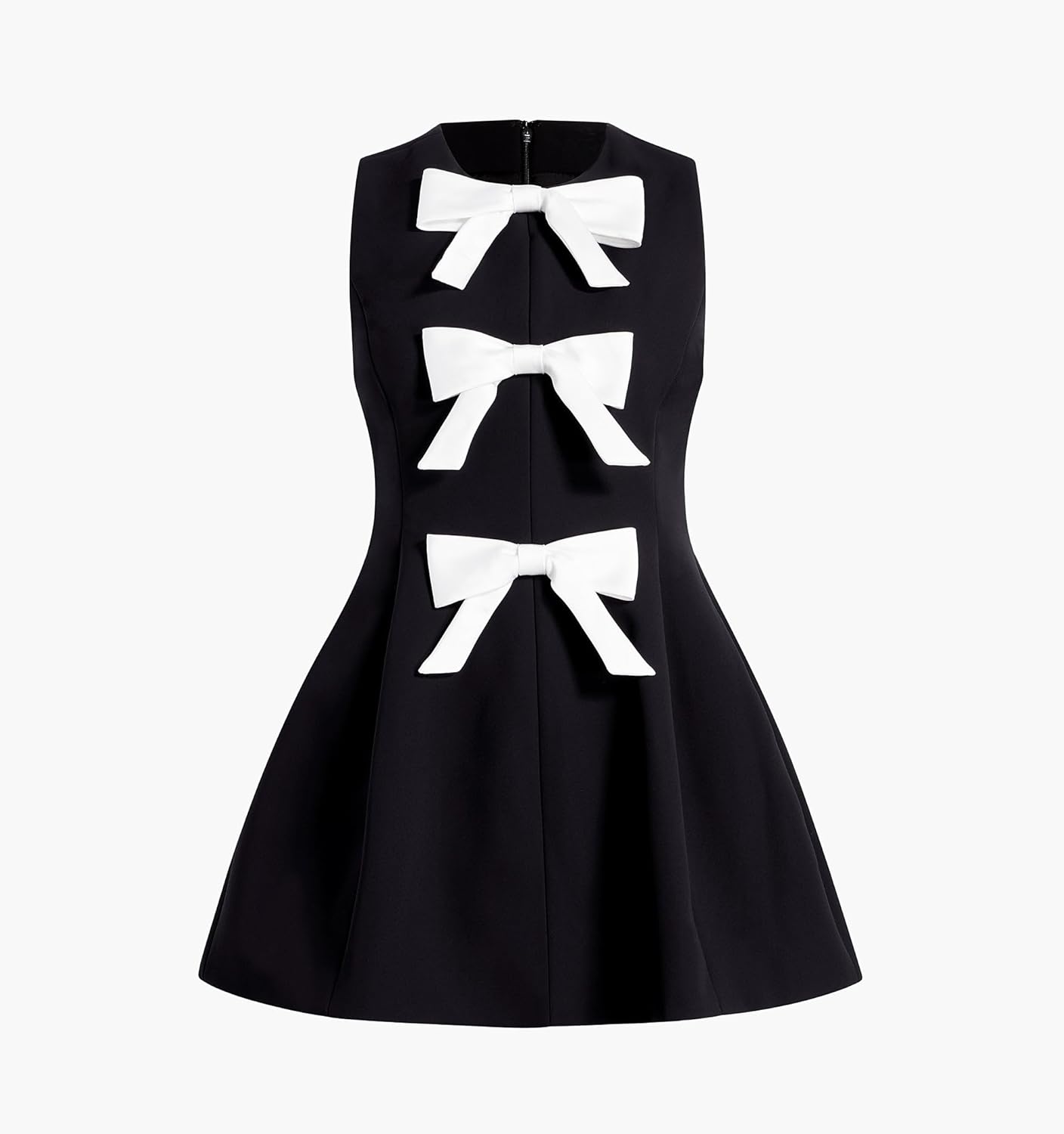 Women's Bow Front Mini Dress Sleeveless Crewneck Cute Cocktail Party Dress for Birthday Valentine's Day - Image 5