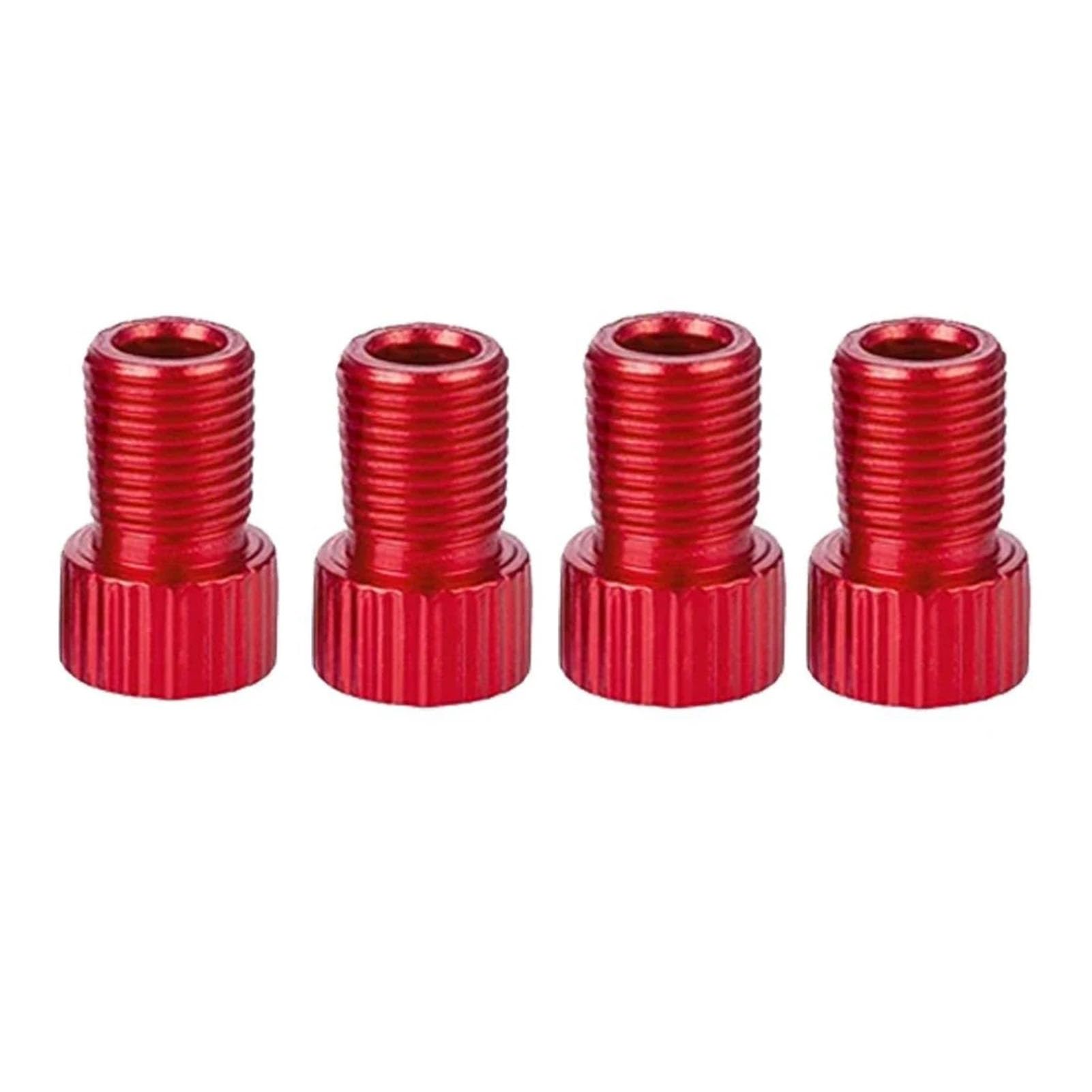Dymkie Red 4Pcs Adapter Convert Presta To Schrader To Us Inflate Tire Using Standard Pump Or Air Compressor(Red 4Pcs)