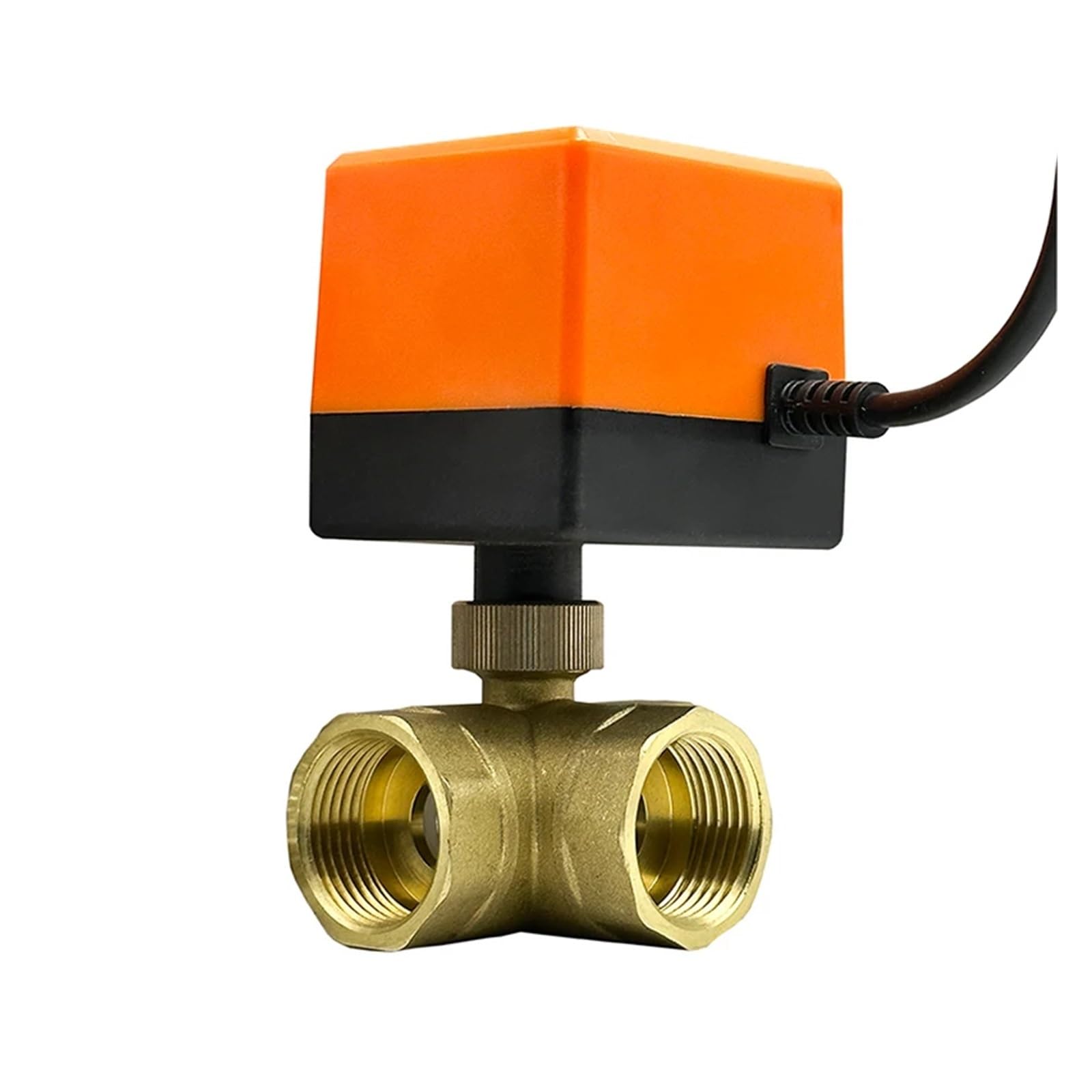 1/2" 3/4" 1" 2" Trójdrożny zawór kulowy z napędem silnikowym 220 V 12 V 24 V 3-żyłowy 2-punktowy zawór kulowy z napędem elektrycznym z mosiądzu Nadaje się do małych przestrzeni(1-1/4",24VAC)
