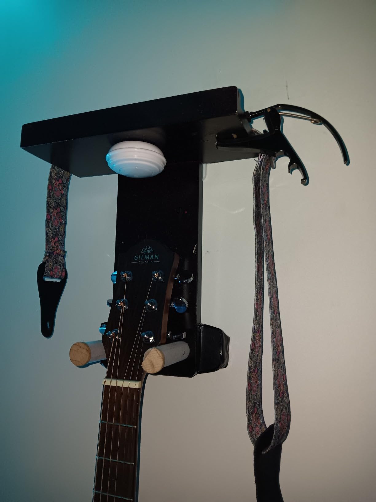 Keebofly Guitar Wall Mount,2 Pack Guitar Wall Hangers Holder Guitar