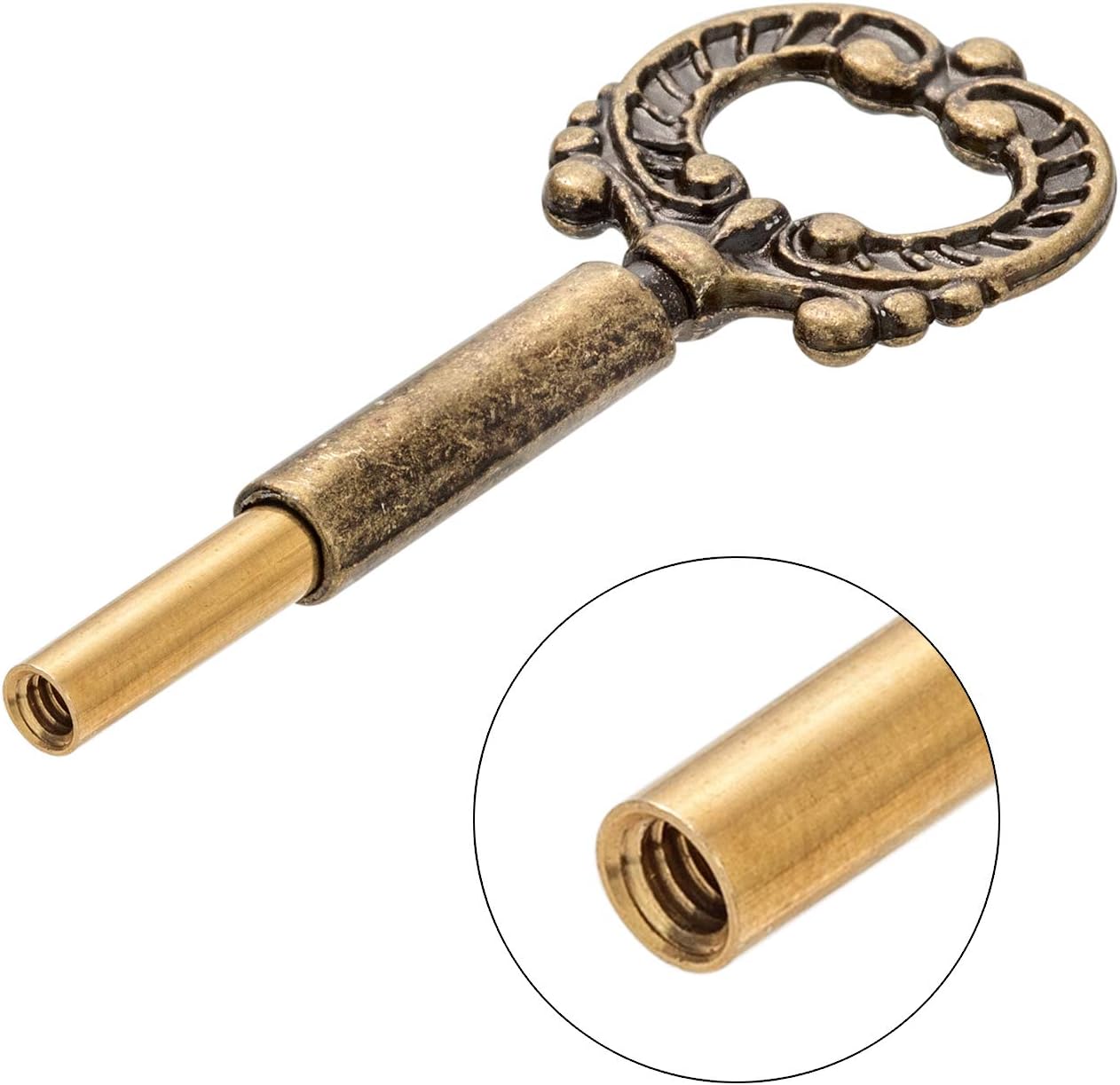 Qc Lamp Switch Replacement - 2 Packs, On/Off Turn Knob Replacement Screw On, Lamp Twist Knob with 1/2" Extensions, Socket Switch for Table Lamps and Floor Lamps (Antique Brass)