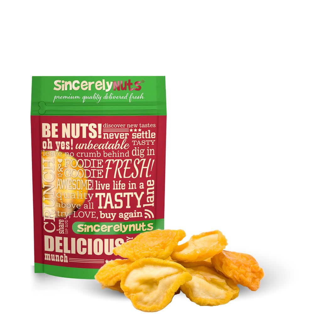 Sincerely Nuts - Dried Pears | One Lb. Bag | Dehydrated Sun Dried Fruit Snacks | Kosher, Vegan, Paleo, Gluten Free Food | Delicious Gourmet Flavor | Healthy Low Calorie Dry Slices of Real Pear