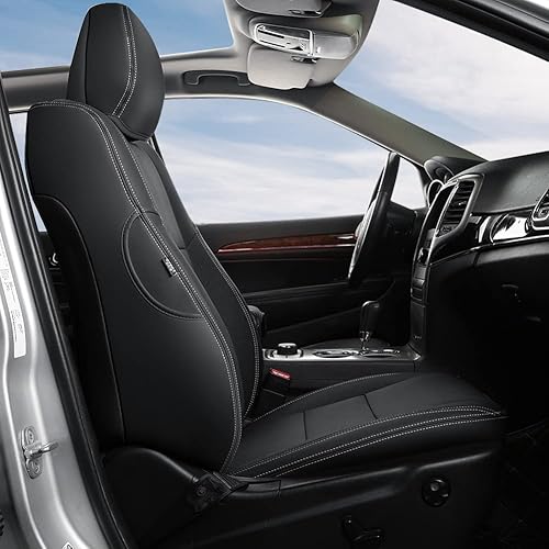 Miniatura 8 de GIANT PANDA Fundas personalizadas para asientos delanteros de automóvil para Jeep Grand Cherokee Laredo Limited Overland Altitude Summit Upland 2011