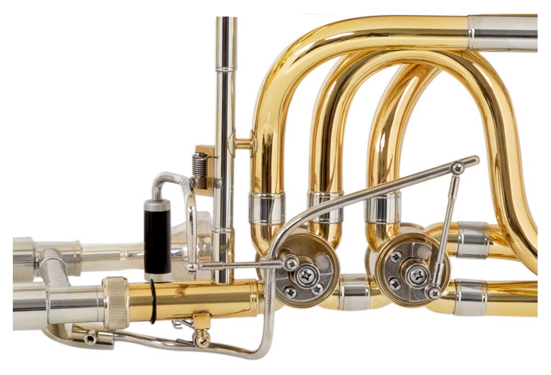 BP-18GL Bassposaune Goldmessing Bb/F/Gb/D mit Leichtkoffer | Goldmessing-Schallstück, Bb/F/Gb/D, Inline-Drehventile, Mundstück, Leichtkoffer