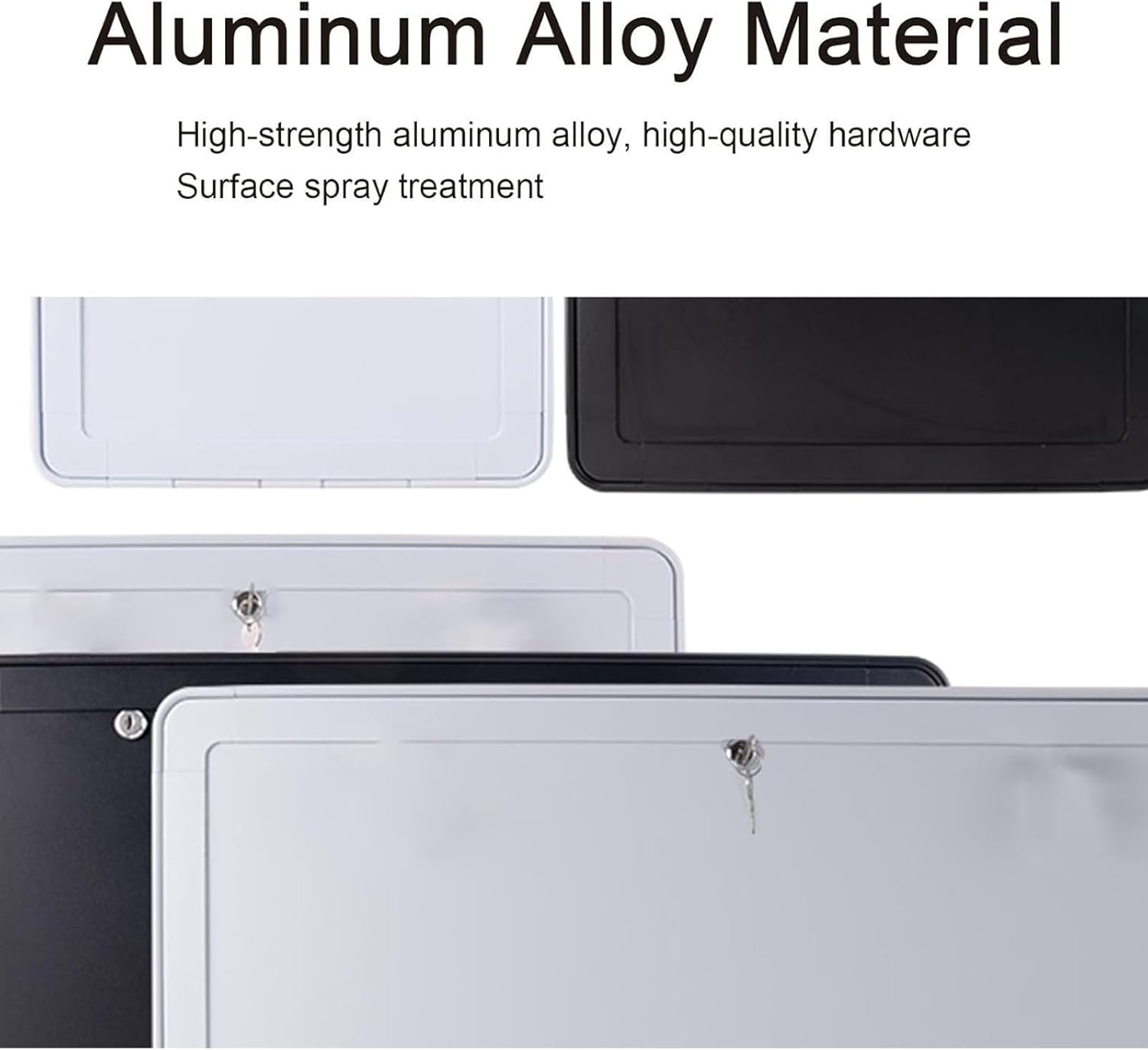 Foldable RV Table, Campervan Outside Picnic Wall Mounted Table, Aluminum Alloy Folding Wall Table, for Campervans and Motorhomes(Black,80 * 45cm/31 * 17.7'')