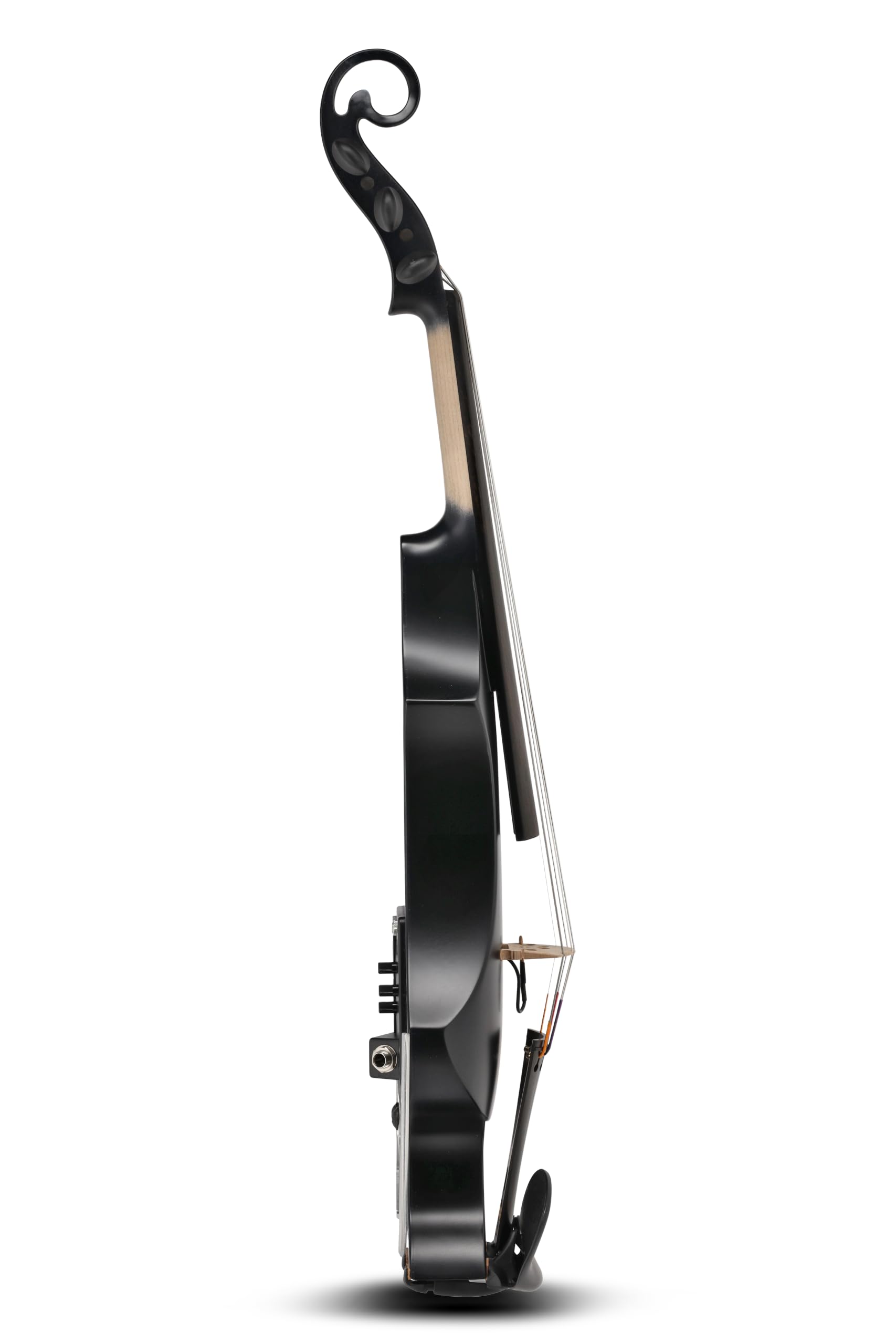 Violino elettrico GEWA, violino elettronico, Novita 3.0 nero con adattatore per poggiaspalla, 5 corde
