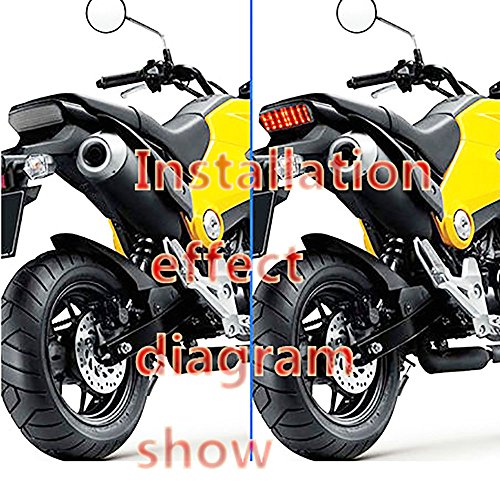 Yibid Led Integrated Tail Light For 2014-2018 Honda Grom Msx 125 Motorcycle, Turn Signal Taillight Brake Stop Running Indicator Sequential Lights For Msx125/Sf Cbr650F Ctx700 Ctx700N, Smoke Len #TOP4