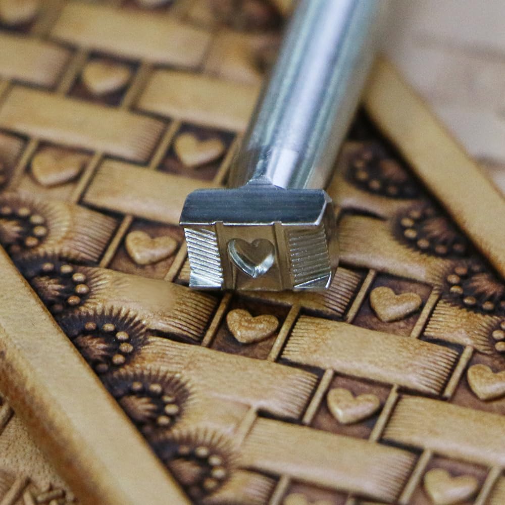 Leather Stamp Tools Stamping Working leathercraft Carving Leather Craft Working: Heart Border Pattern X152 (X152-3)