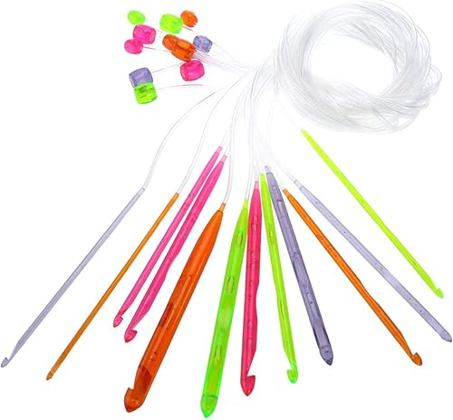 12 ganchos de ganchillo con aguja de ganchillo