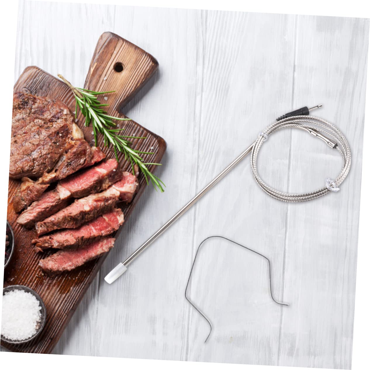 Clip Regolabile Per Sonda Termometro Da Grill - In Acciaio Inox 304, Adatta Per Sonde Da 4 Mm, Per BBQ E Affumicatori