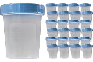 4oz Sterile Specimen Cups with Secure Lids (Pack of 25)