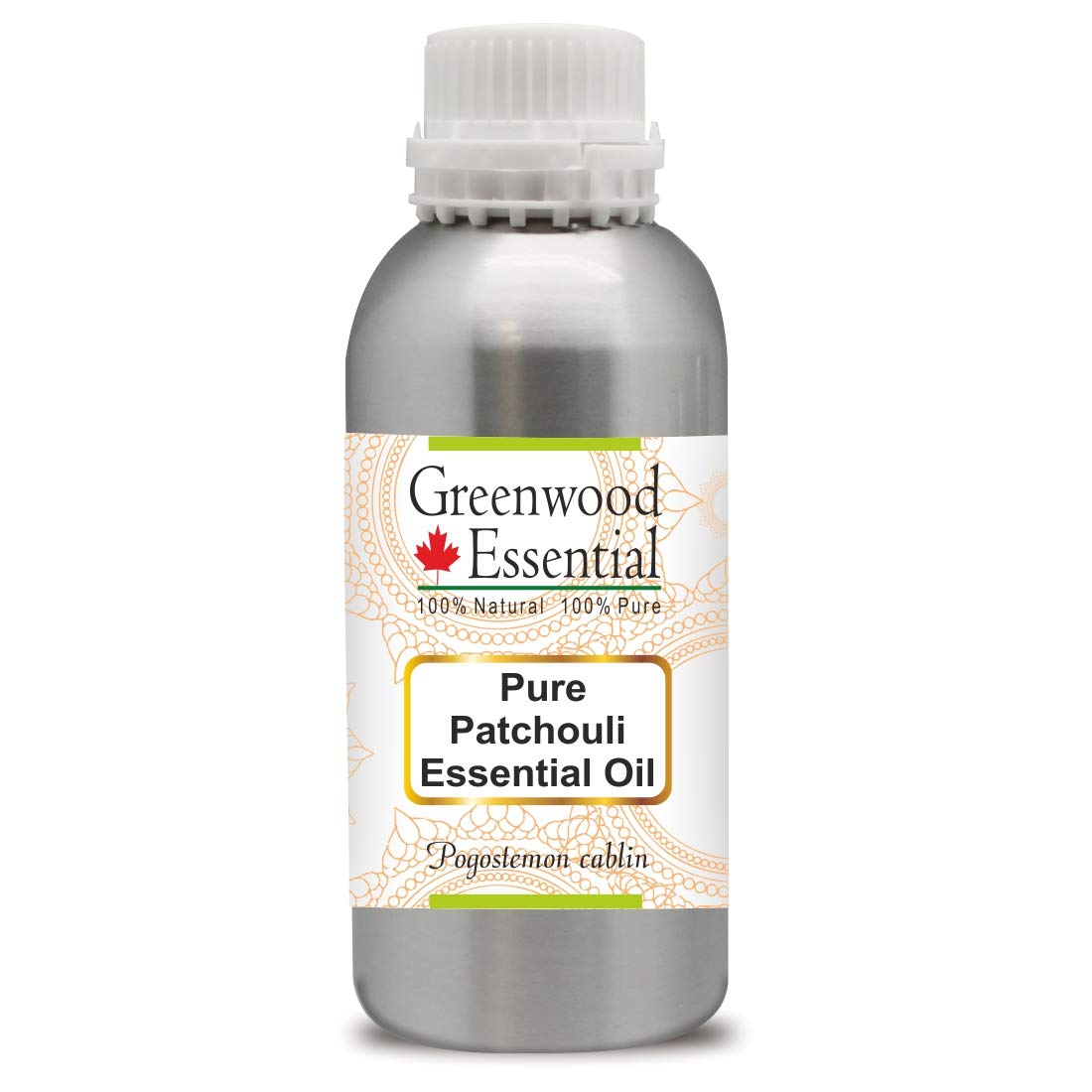 Greenwood Essential Olio essenziale naturale di patchouli (Pogostemon cablin) distillato a vapore, 300 ml